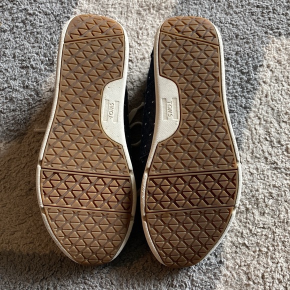 Toms Del Rey Blue White Polka Dot 6.5 - Picture 5 of 6